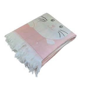 پتو طرح گربه مدل k10 سایز 110x100 سانتی متر