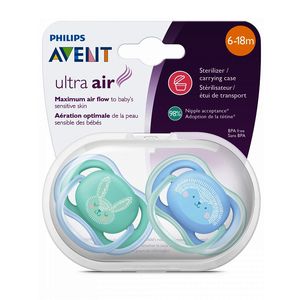 پستانک ارتودنسی اونت مدل الترا ایر خرگوش و جوجه تیغی 344_23 بسته 2 عددی