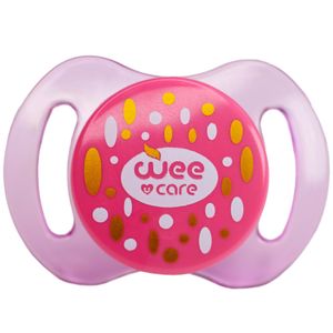 پستانک ارتودنسی وی کر مدل دربدار شفاف چاپدار comfort سایز 3+ ماه کد p143