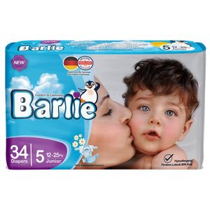 پوشک بارلی مدل economic سایز 5 بسته 34 عددی