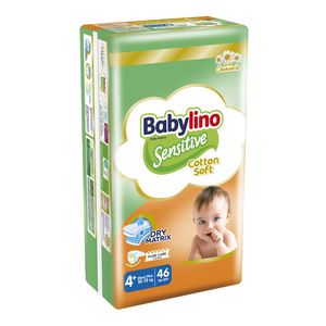 پوشک بچه ضد حساسیت بیبی لینو مدل value pack سایز +4 بسته 46 عددی