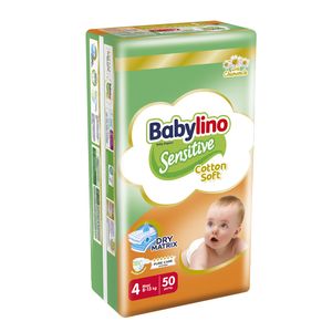 پوشک بچه ضد حساسیت بیبی لینو مدل value pack سایز 4 بسته 50 عددی