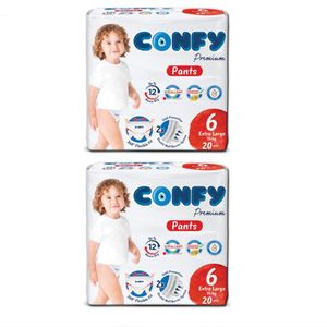 پوشک بچه کانفی مدل pants سایز 6 دو بسته 20 عددی