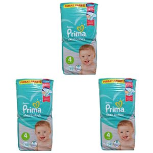 پوشک کودک پریما مدل aktif bebek سایز 4بسته 54 عددی مجموعه 3 عددی