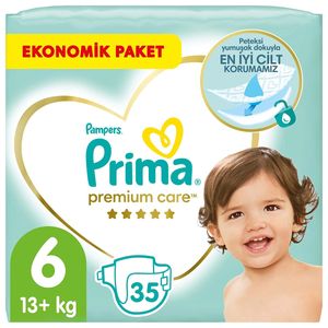 پوشک کودک پریما مدل ضد حساسیت سایز 6 بسته 35 عددی