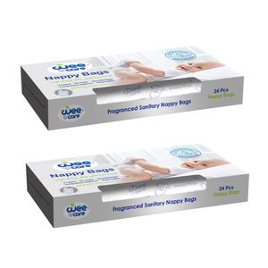 کیسه بهداشتی پوشک وی کر مدل nappy bags دو بسته 24 عددی