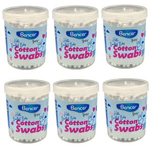 گوش پاک کن کودک بنسر مدل cotton swabs بسته 6 عددی