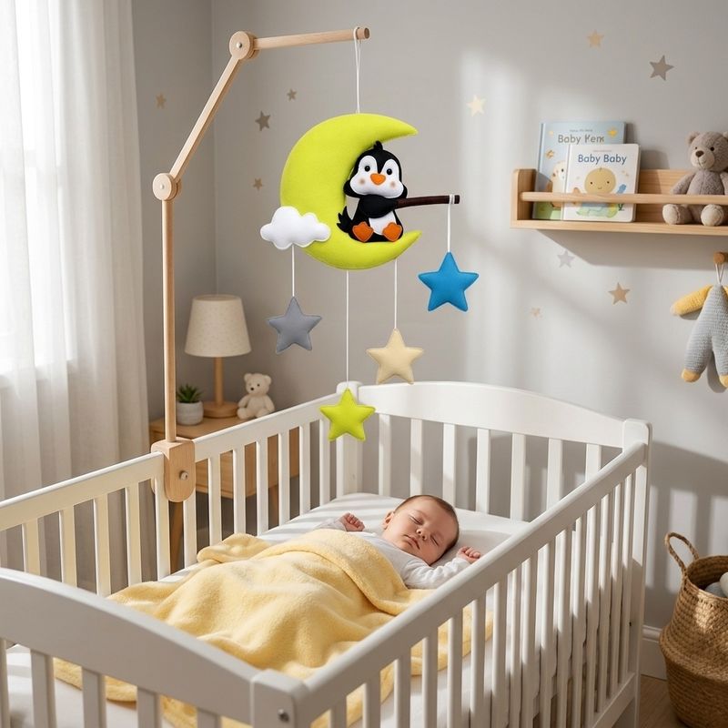 آویز تخت کودک ریماز مدل پنگوئن ناقلا