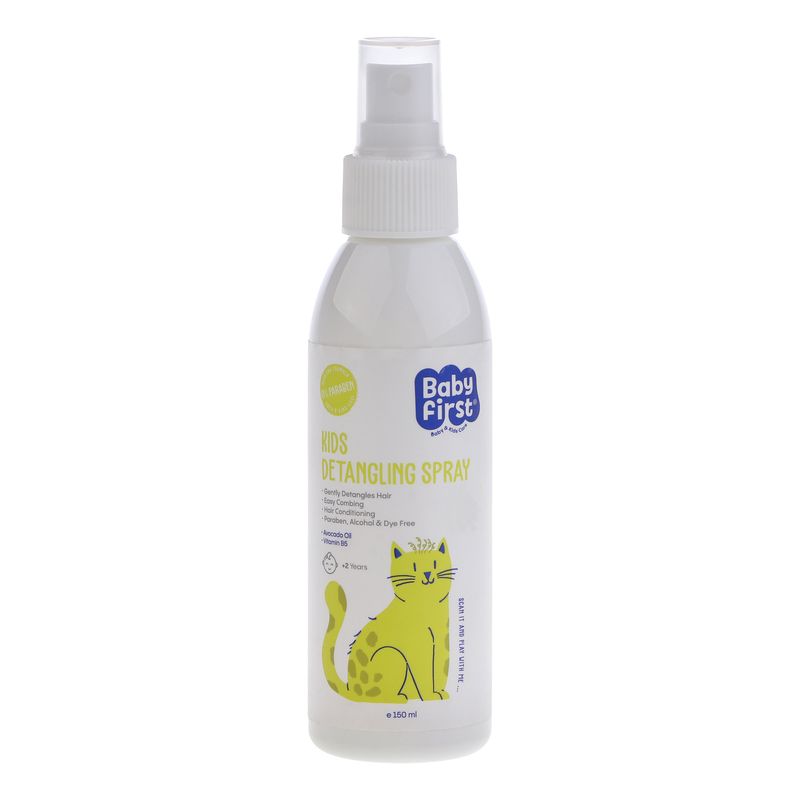 اسپری نرم کننده مو کودک بیبی فرست مدل detangling حجم 150 میلی لیتر