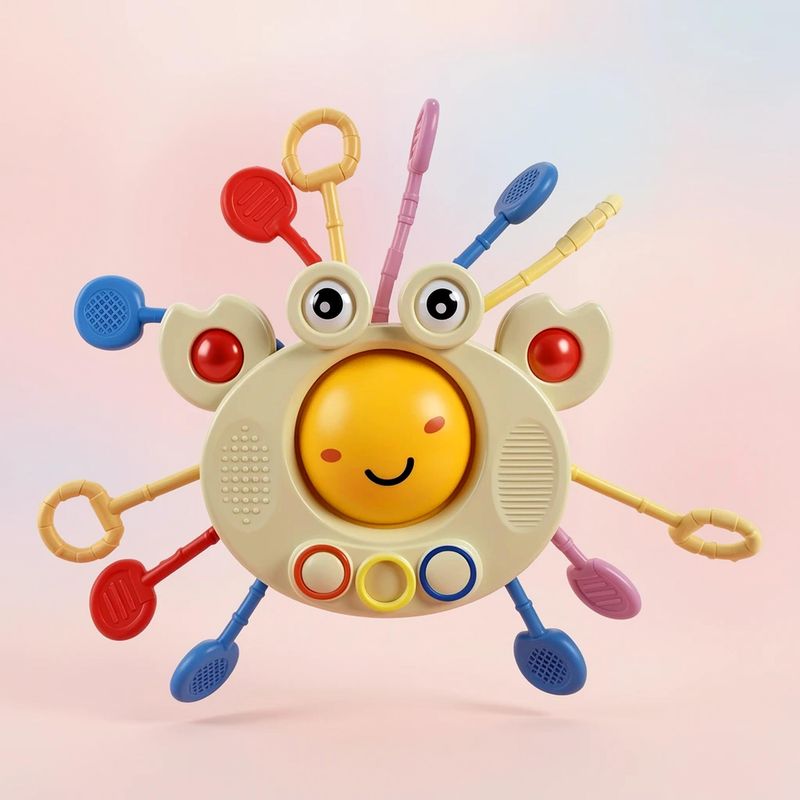 جغجغه مدل خرچنگ baby crab pull string کد fxb 5