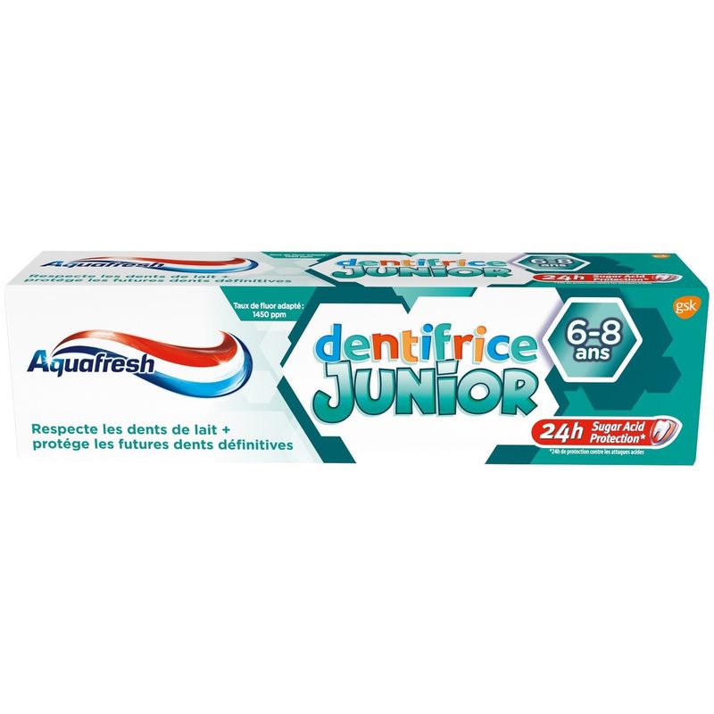 خمیر دندان آکوافرش مدل dentifrice junior حجم 50 میلی لیتر
