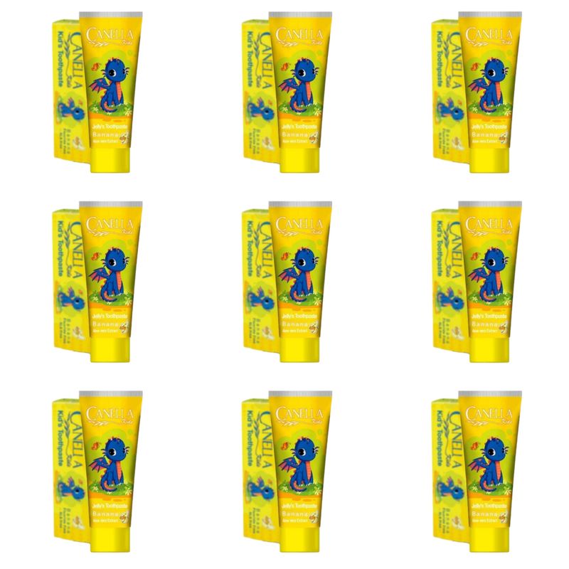 خمیر دندان کودک کنلا مکس مدل banana  حجم 60 میلی لیتر مجموعه 9 عددی