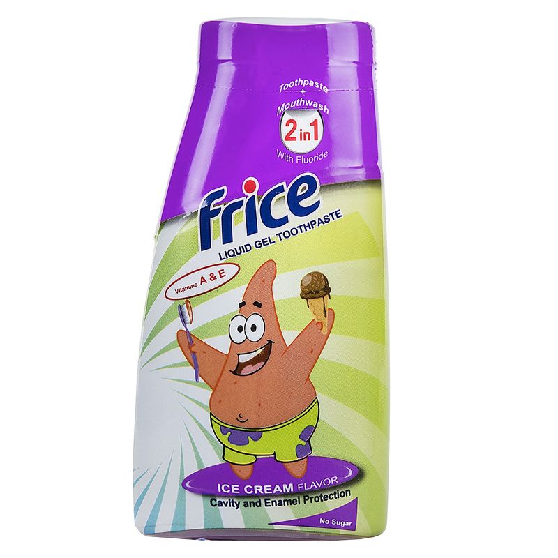 خمیردندان ژل مایع کودک فریس مدل 2in1 ice cream مقدار 100 گرم