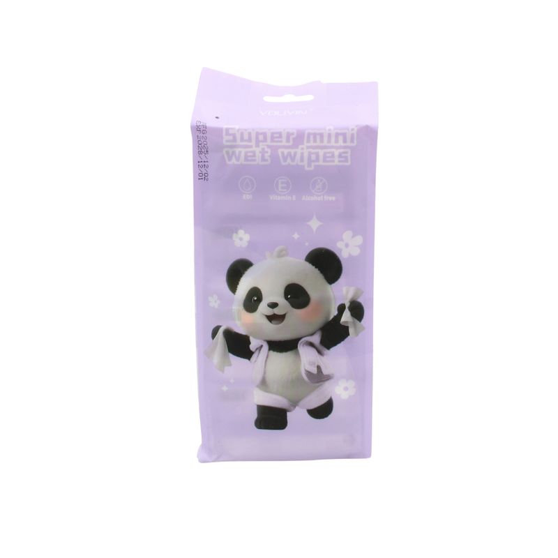 دستمال مرطوب کودک mini wipes مدل پاندا بسته 8 عددی
