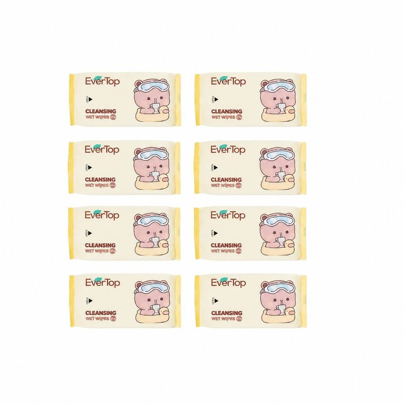 دستمال مرطوب کودک اورتاپ مدل cleansing بسته 8 عددی