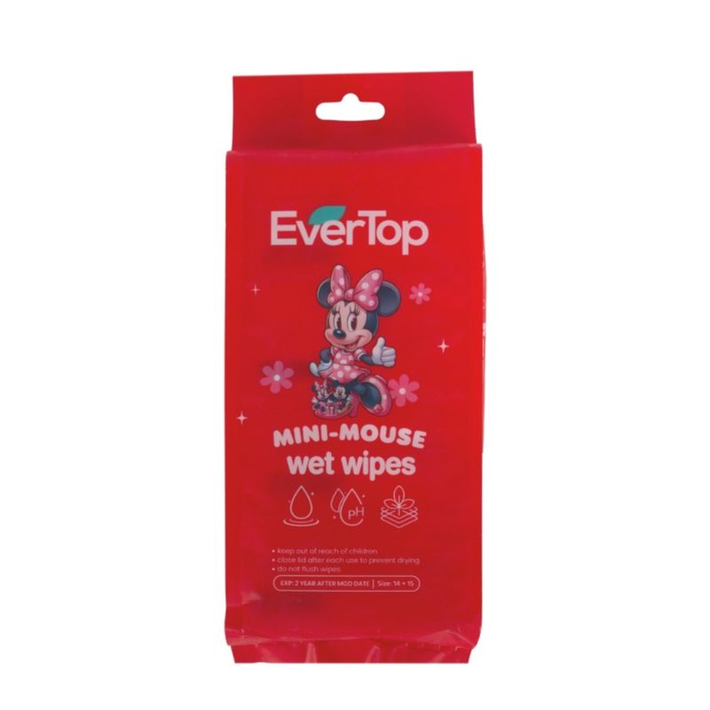 دستمال مرطوب کودک اورتاپ مدل mini mouse مجموعه 8 عددی