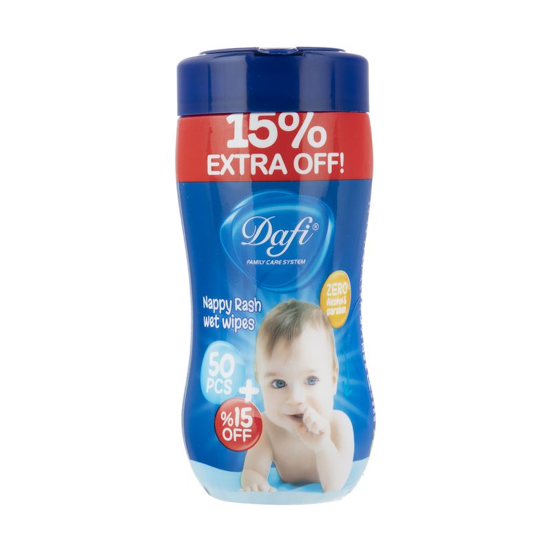 دستمال مرطوب کودک دافی مدل 01 بسته 50 عددی