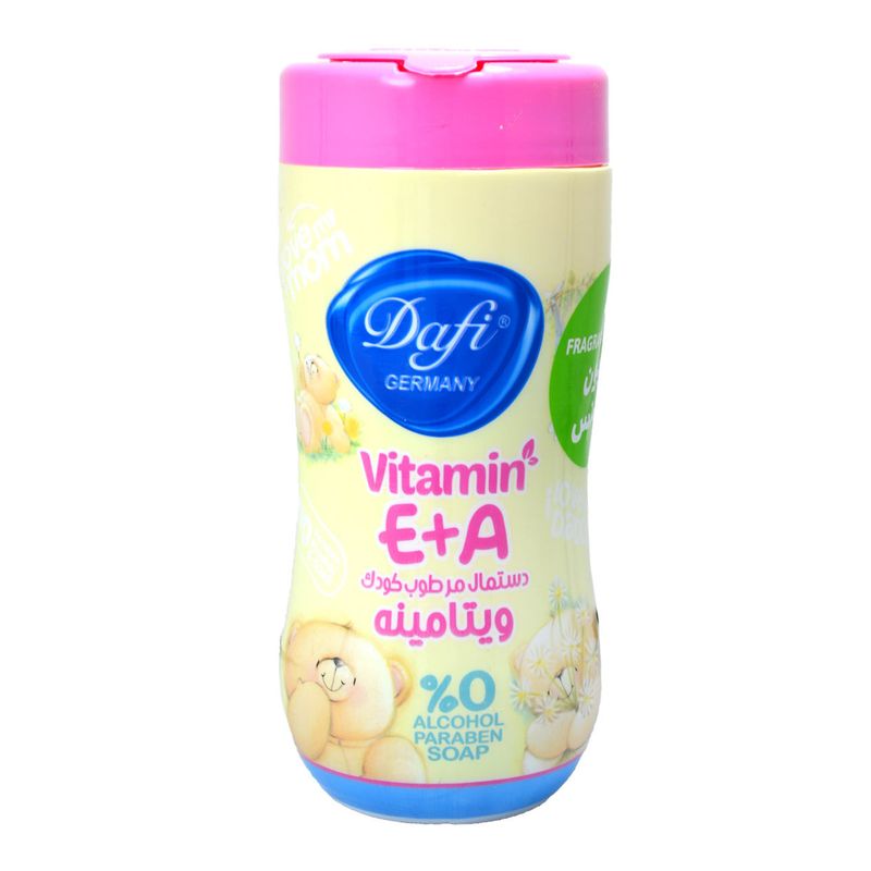دستمال مرطوب کودک دافی مدل vit4 بسته 70 عددی