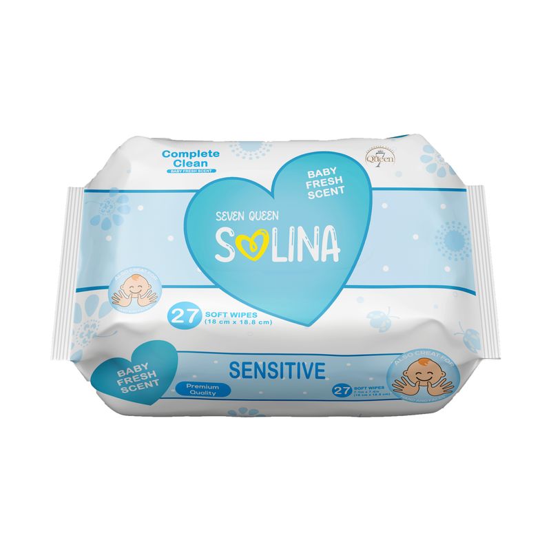 دستمال مرطوب کودک سون کوئین مدل baby fresh scent بسته 27 عددی