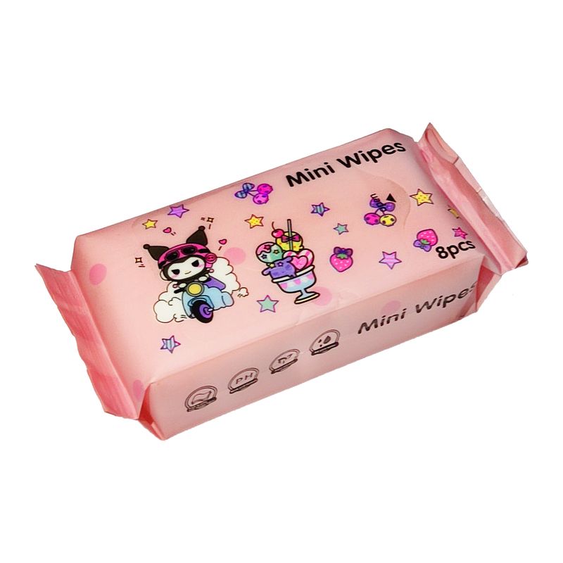 دستمال مرطوب کودک مدل mini wipes طرح گربه کیوت