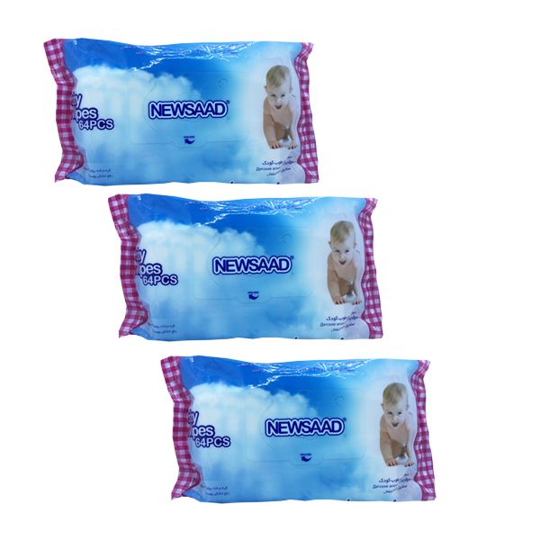 دستمال مرطوب کودک نیوساد مدل b04 مجموعه 3 عددی