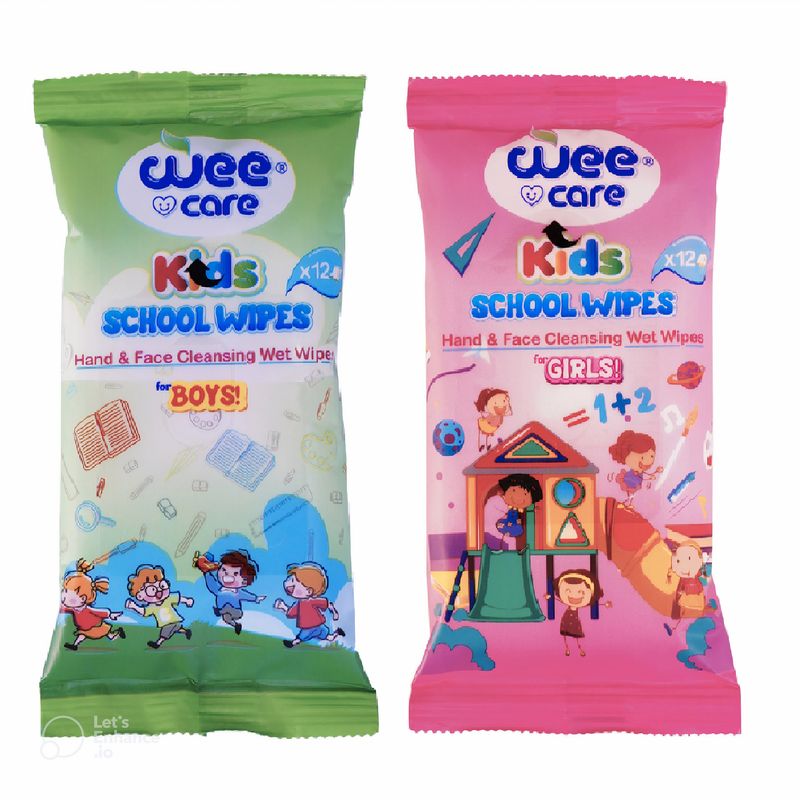 دستمال مرطوب کودک وی کر مدل happy girls happy boys بسته 2 عددی