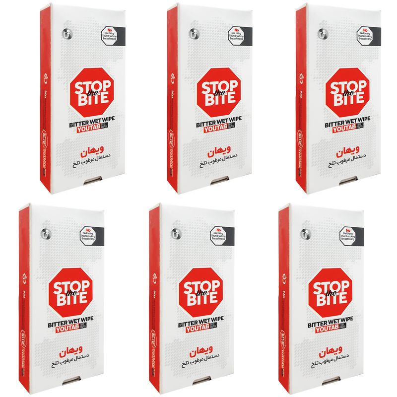 دستمال مرطوب کودک ویهان مدل bite6 مجموعه 6 عددی