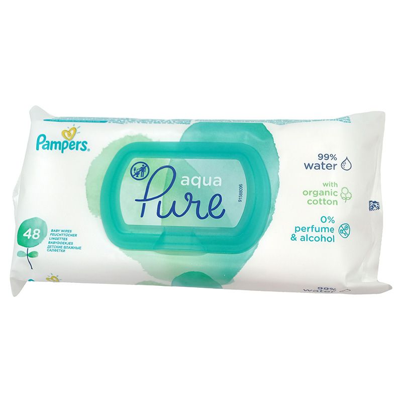 دستمال مرطوب کودک پمپرز مدل aqua pure