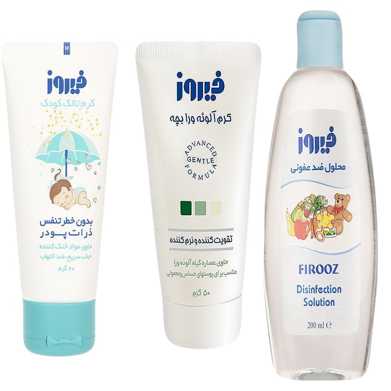 ست بهداشتی کودک فیروز مدل talc مجموعه 3 عددی
