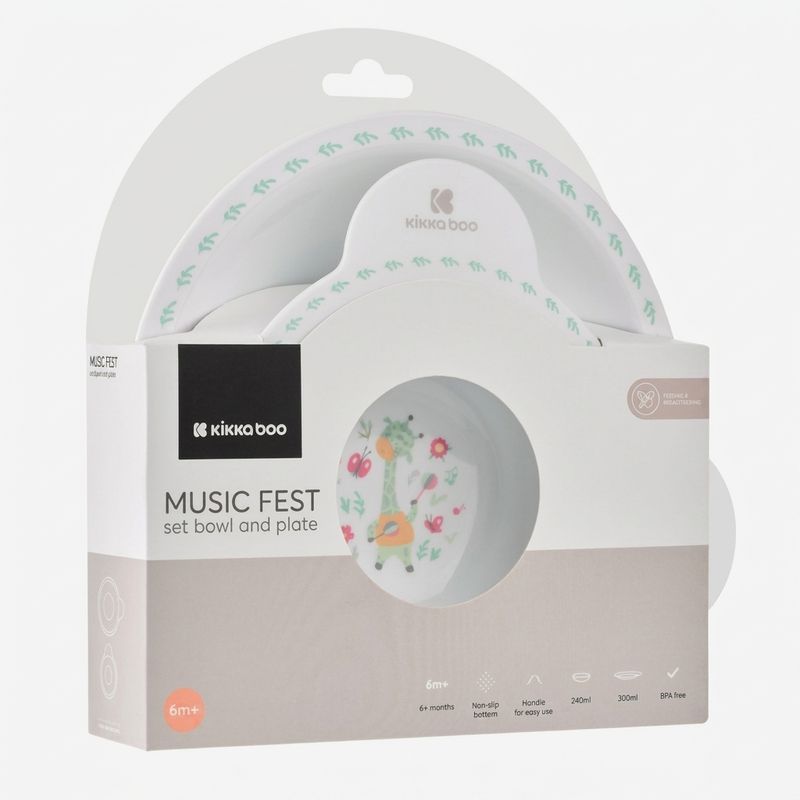 ست ظرف غذاخوری کیکابو مدل music fest