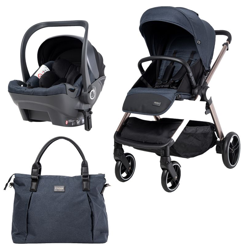 ست کالسکه و کریر چلینو مدل ranger travel system به همراه ساک لوازم کودک