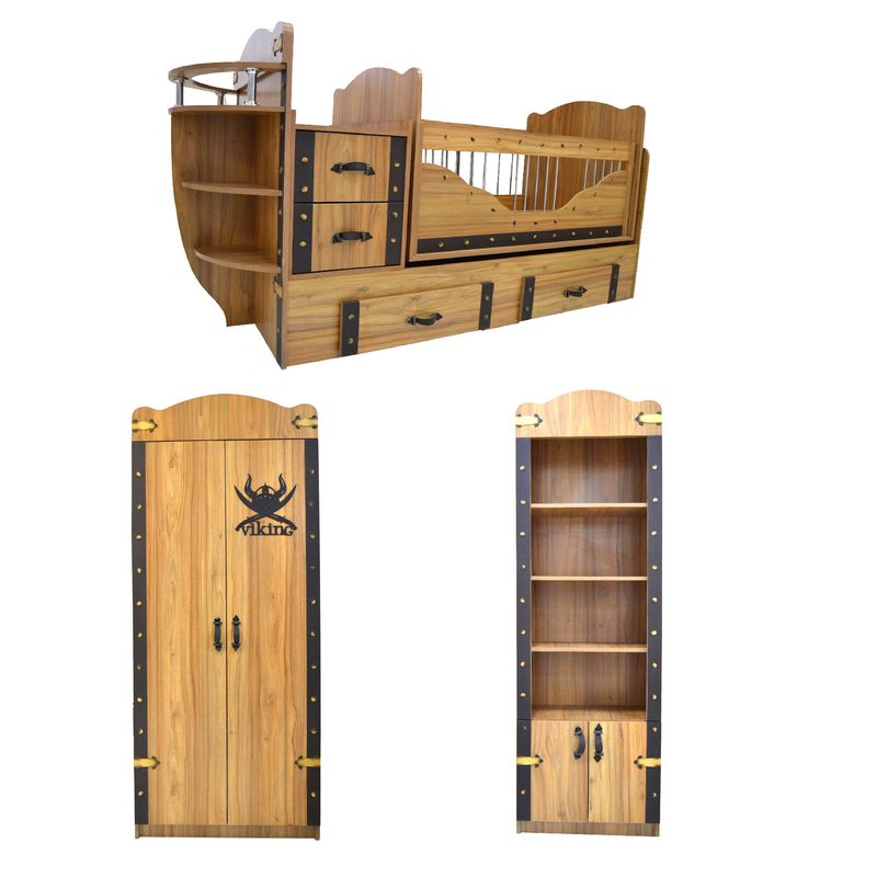 سرویس تخت خواب و کمد کودک مدل viking