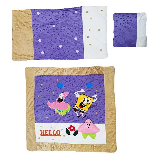 سرویس خواب 3 تکه کودک طرح باب اسفنجی و پاتریک کد b10