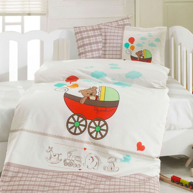 سرویس لحاف 8 تکه خواب نوزاد ازدیلک سری رنفورس طرح baby car