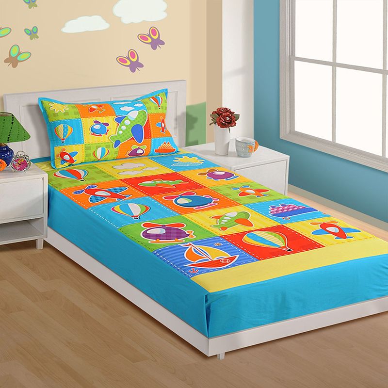 سرویس ملحفه کودک ساوایام مدل ki bss s 1003 یک نفره 4 تکه