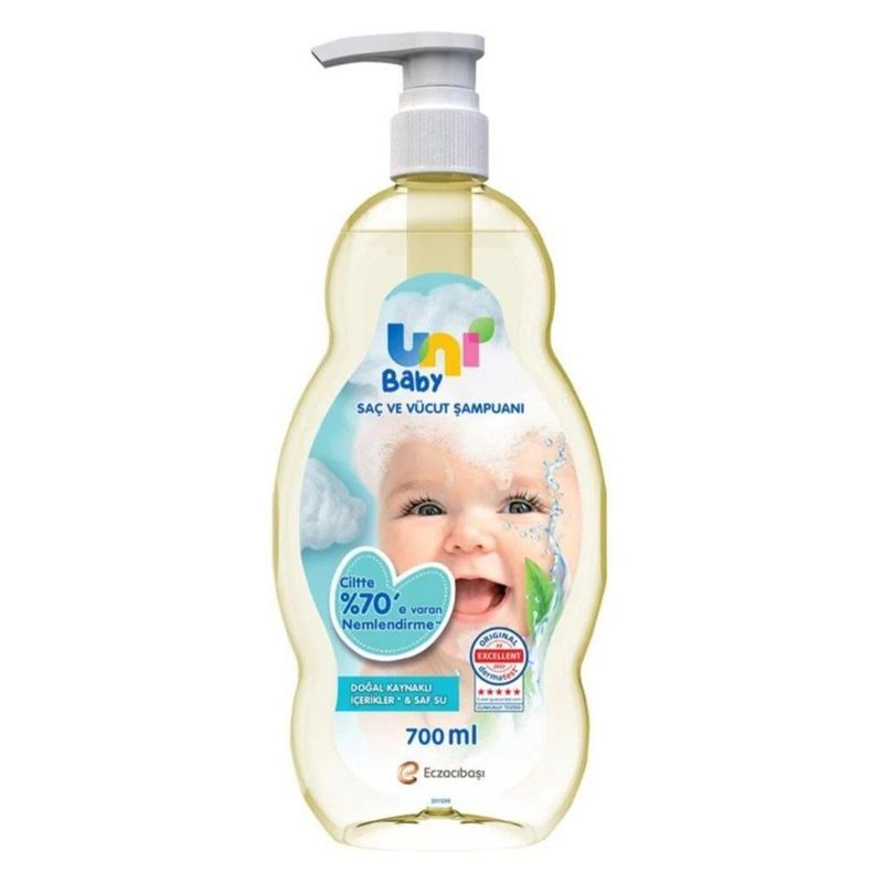 شامپو سر و بدن کودک یونی بیبی مدل a22 حجم 700 میلی لیتر