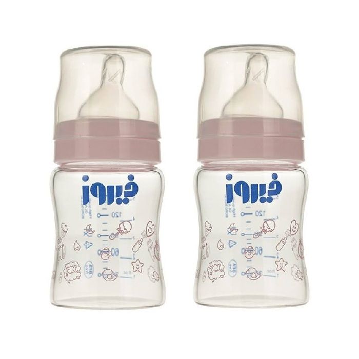 شیشه شیر فیروز مدل pyrex ظرفیت 150 میلی لیتر مجموعه دو عددی