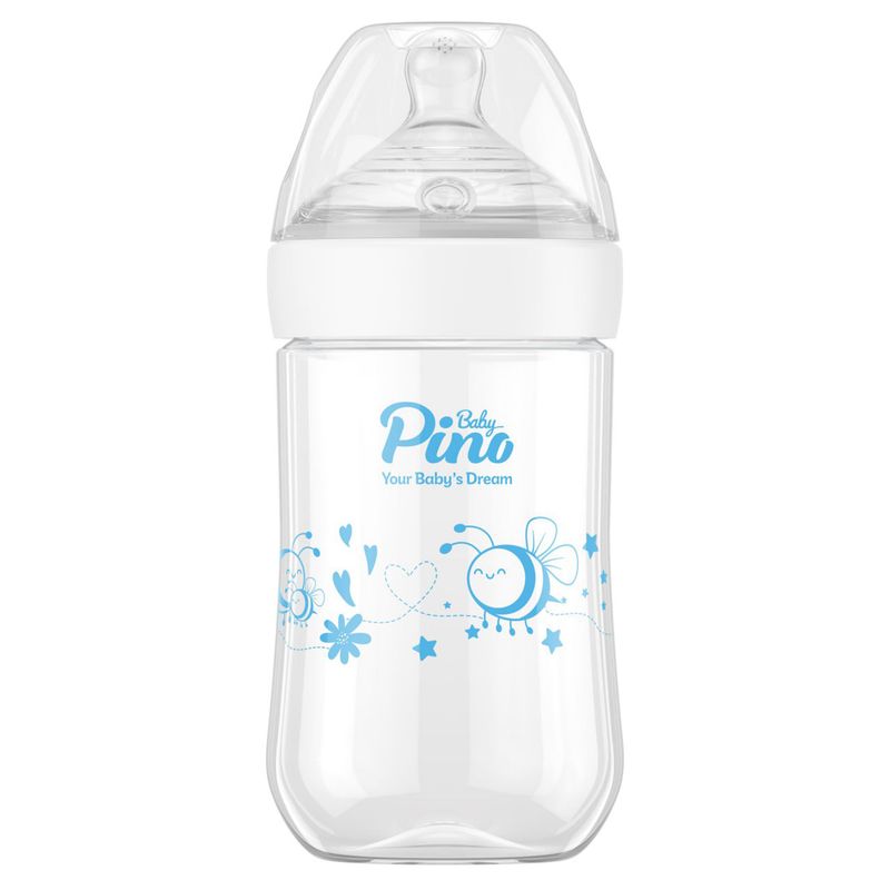 شیشه شیر پینو بیبی مدل natural sence کد s6 18 گنجایش 260 میلی لیتر