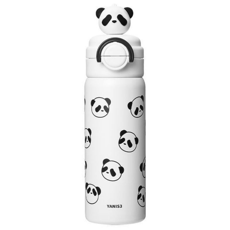 فلاسک کودک مدل dual cap طرح w panda گنجایش 0.55 لیتر