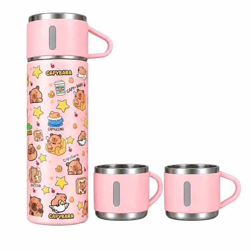 فلاسک کودک مدل کاپی‌بارا سه فنجانه گنجایش 0.5 لیتر