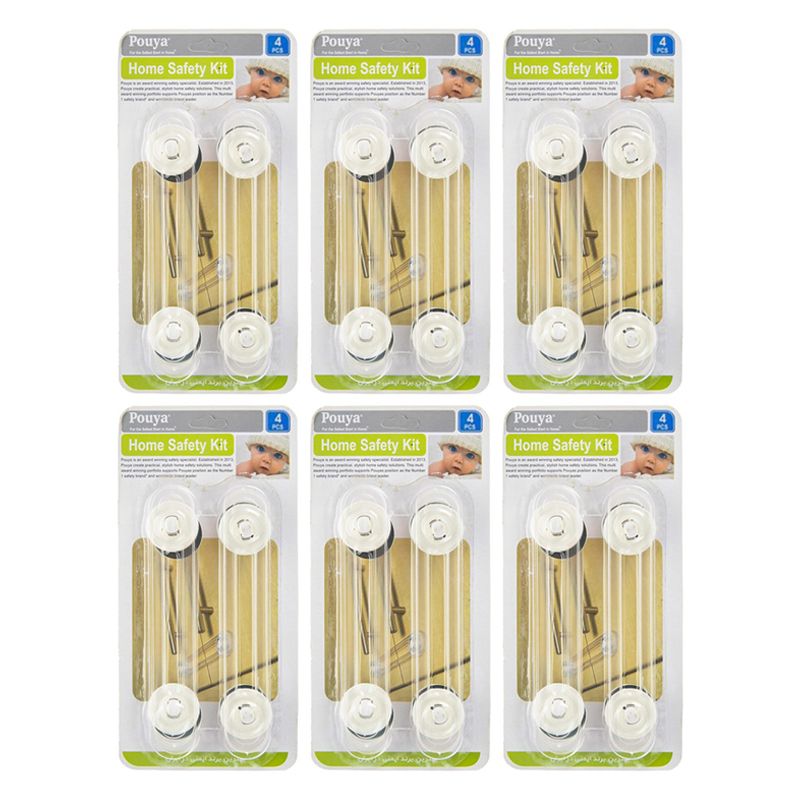 قفل درب کابینت مدل home safety kit شش بسته 4 عددی