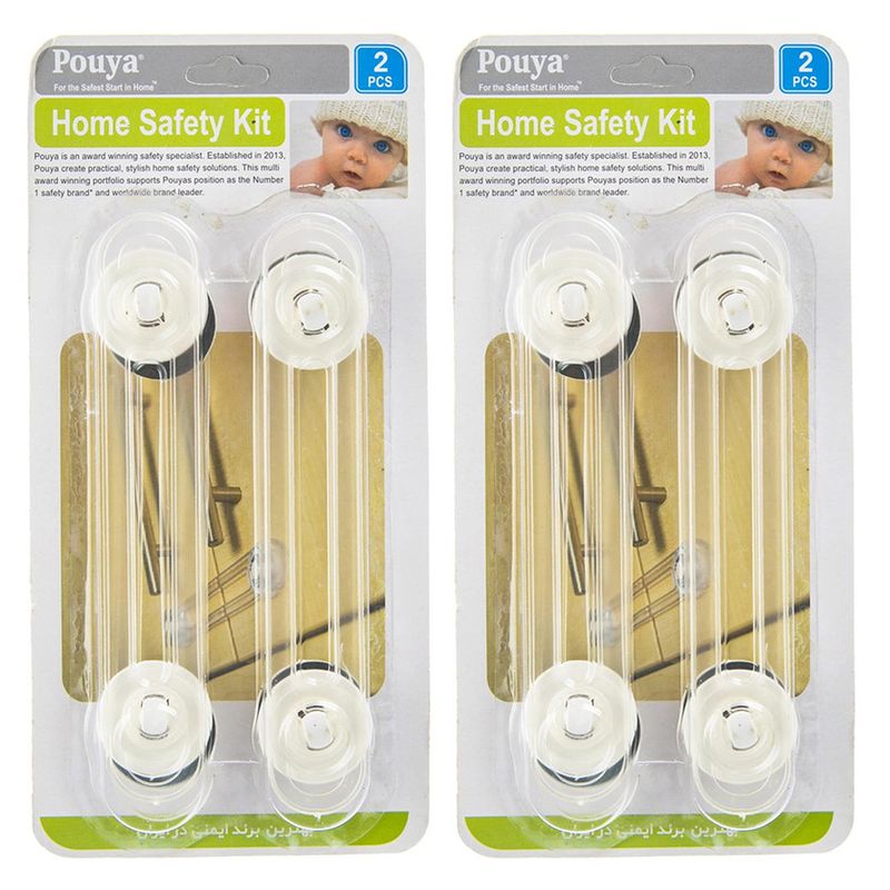 قفل درب کابینت پویا مدل home safety kit دو بسته 2 عددی