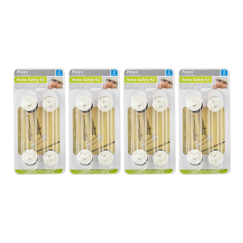 قفل درب کابینت پویا مدل home safety kit چهار بسته 2 عددی