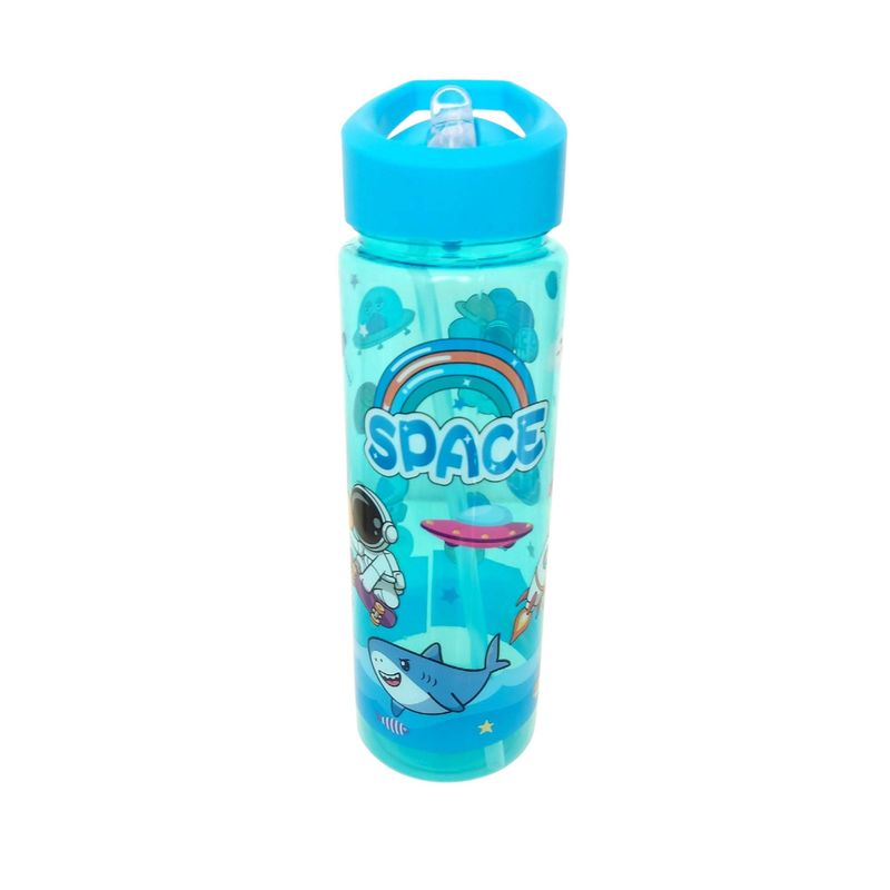 قمقمه کودک طرح فضانورد و رنگین کمان مدل space کد g t 72 گنجایش 0.6 لیتر