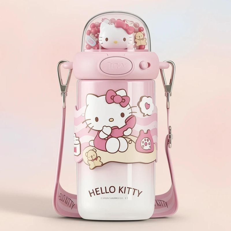 قمقمه کودک مدل hello kitty گنجایش 0.58 لیتر