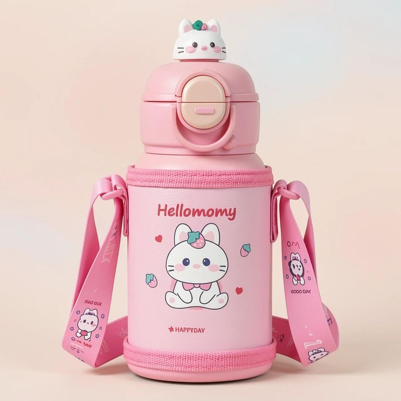 قمقمه کودک مدل دوحالته کیف دار مدل hellomomy گنجایش 0.5 لیتر