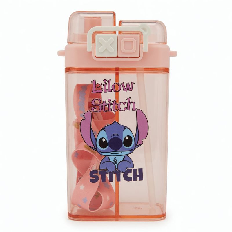 قمقمه کودک مدل کتابی دومخزنه طرح استیچ کلاسیک classic stitch گنجایش 0.5 لیتر