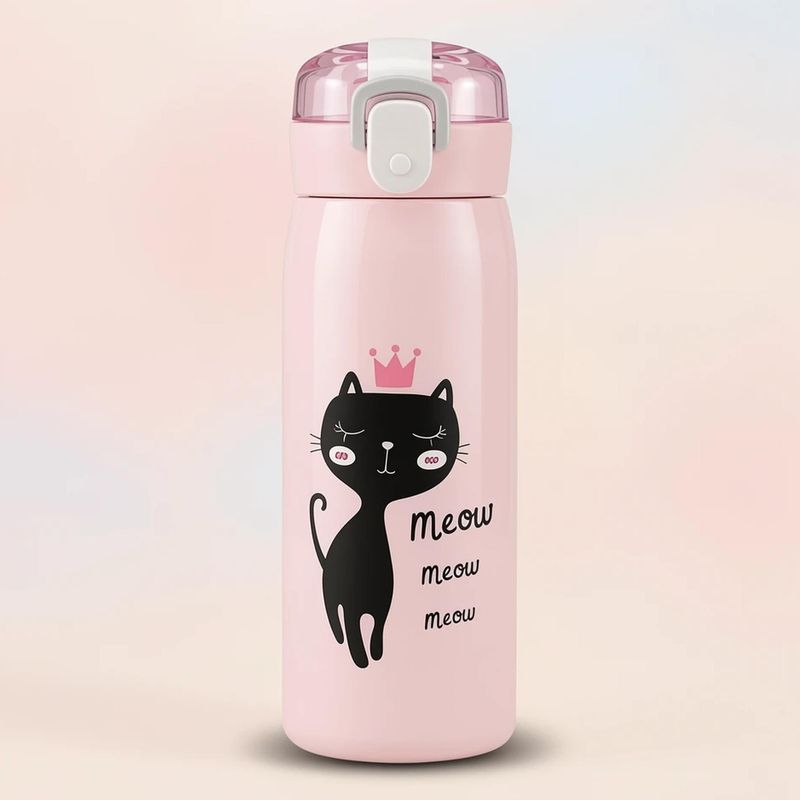 قمقمه کودک مدل گربه تاج دار meow گنجایش 0.35 لیتر