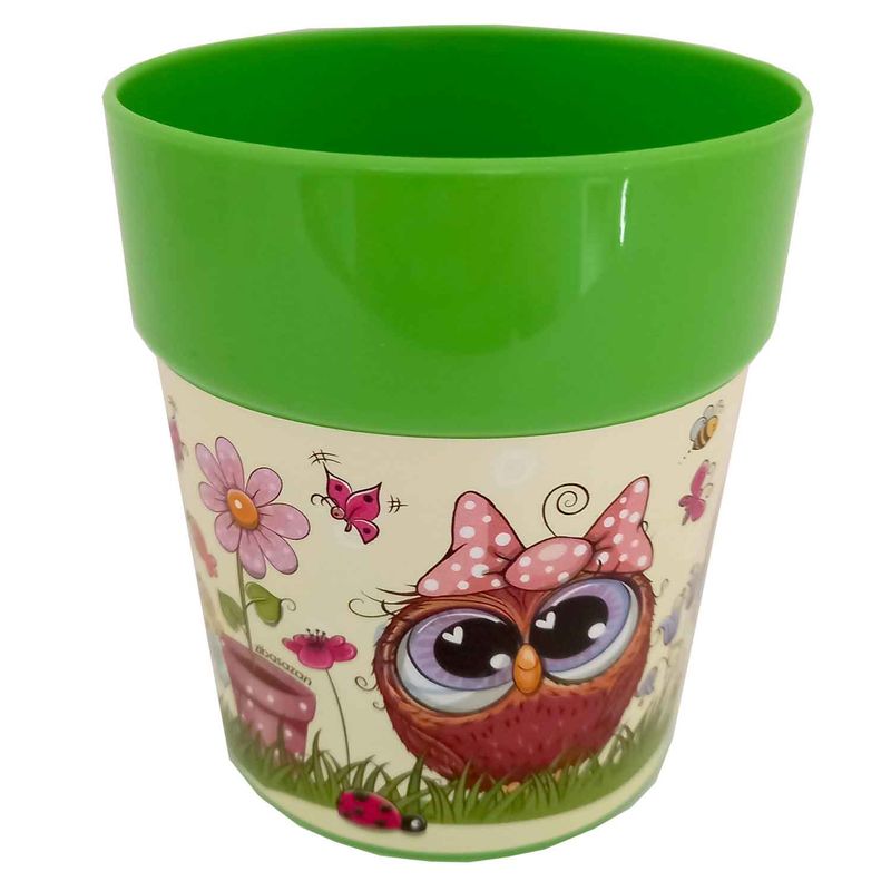 لیوان کودک طرح جغد و گل کد flower new 031