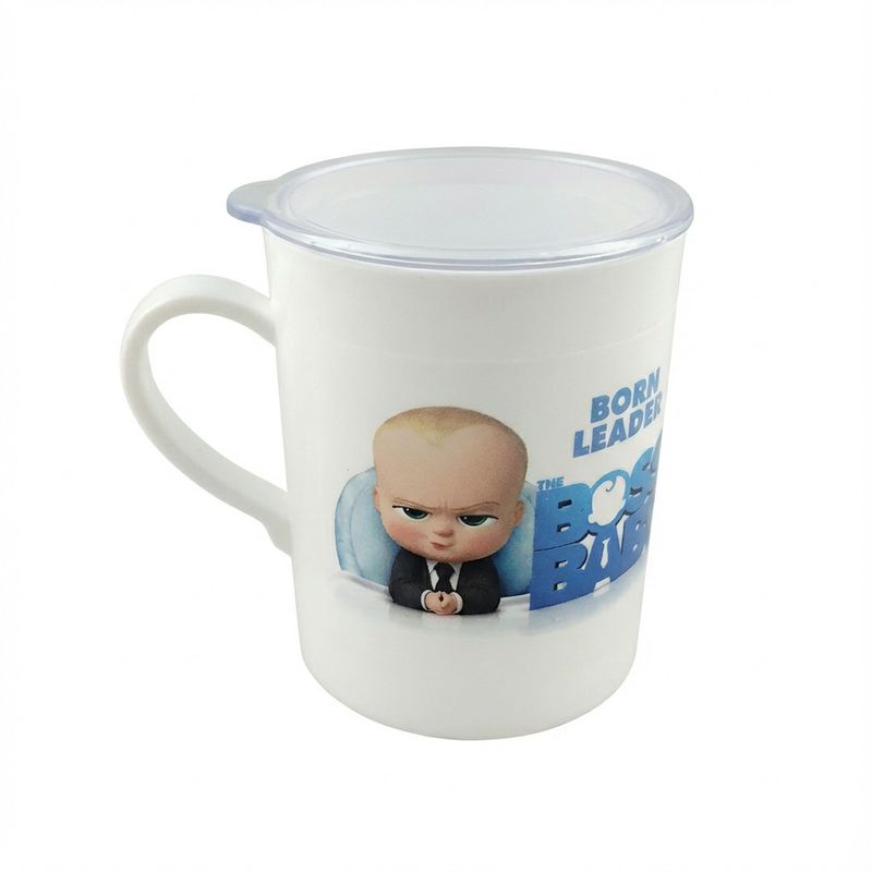لیوان کودک مدل دربدار طرح بچه رئیس کد s14